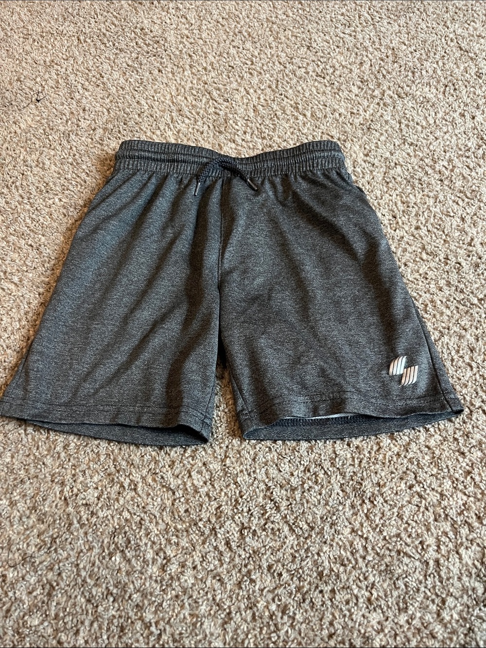 Boys Athletic Drawstring Shorts - Charcoal Gray